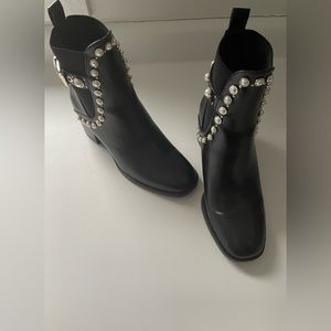 Zara black ankle booties size 37 UK Fits US 6 1/2